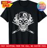 Skull Billiards Snooker Billiard 8 Ball Player Cue Sports T-Shirt