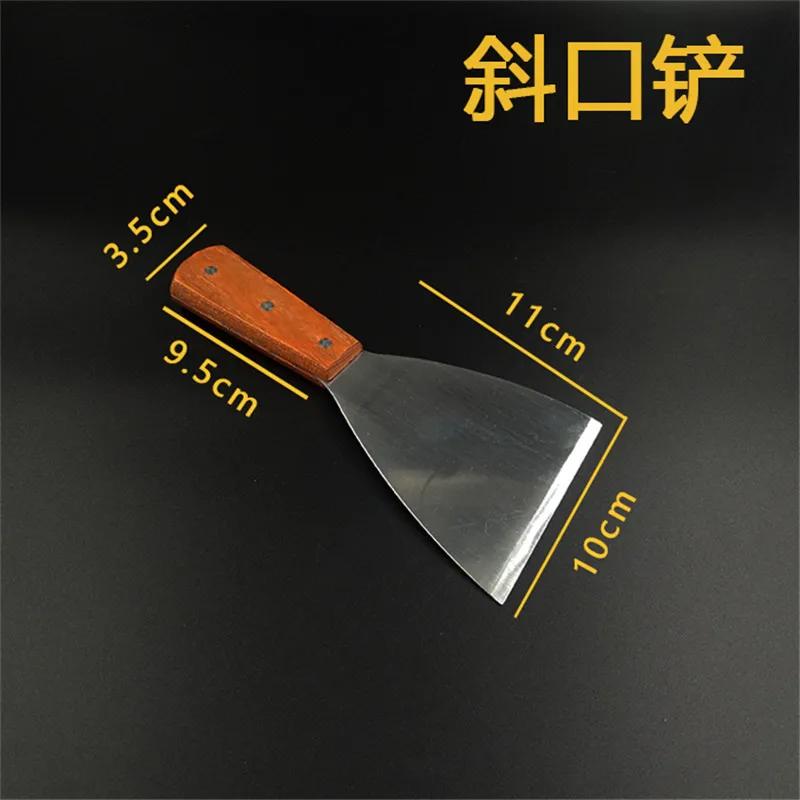Steak Stainless Steel Fried Shovel Spatula Pizza Grasping Cutters Spade Pastry cake BBQ Tools Wooden Handle Kitchen Utensils