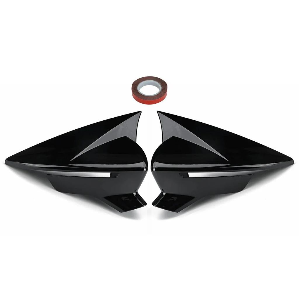 Gloss Black / Carbon Fiber Wing Mirror Covers Caps For Seat Leon MK3 MK3.5 5F ST FR Cupra 2013- Rearview Mirror Case Cover
