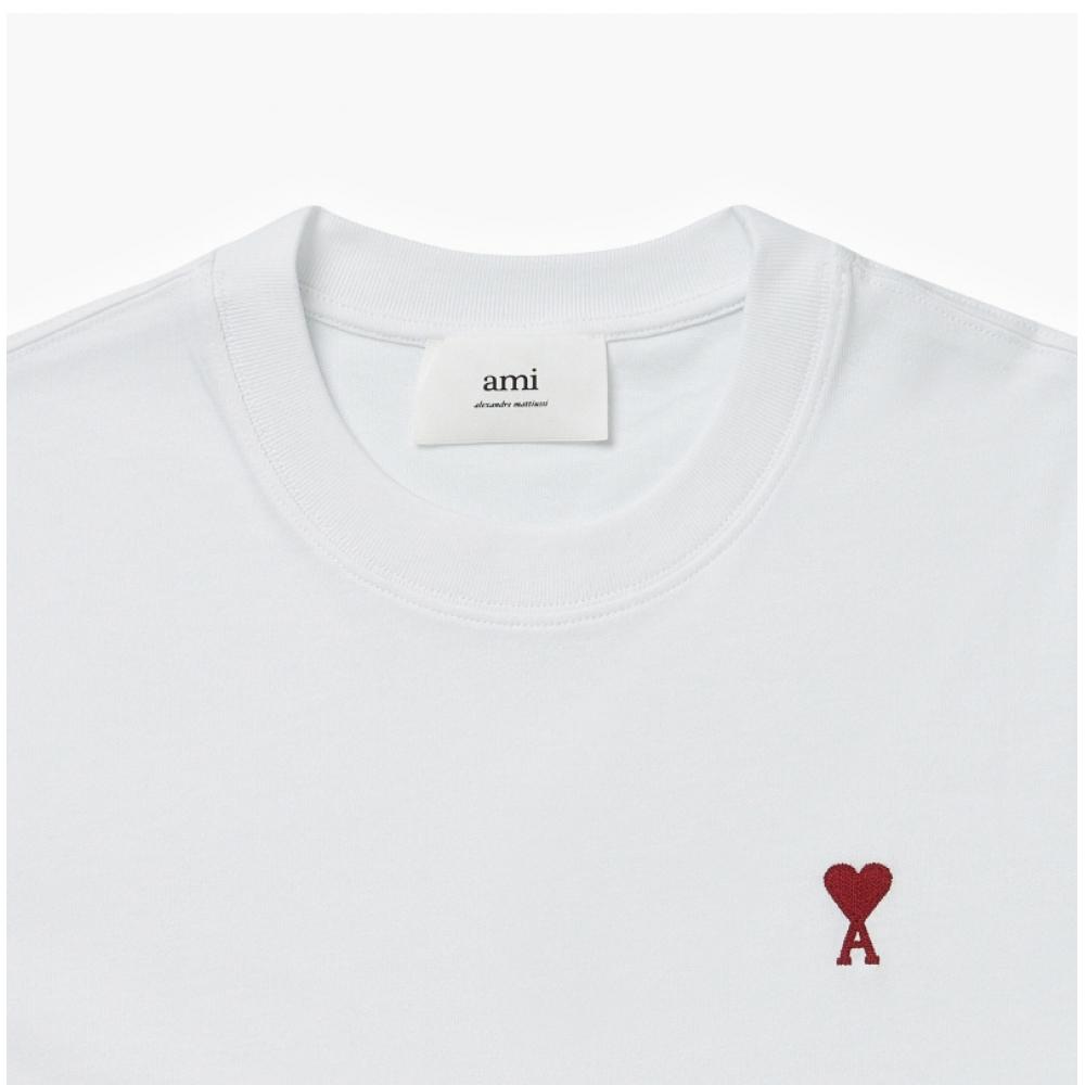 Ami Bfuts005 726 100 Ami De Coeur Small Heart Logo Public Short Sleeve Tee