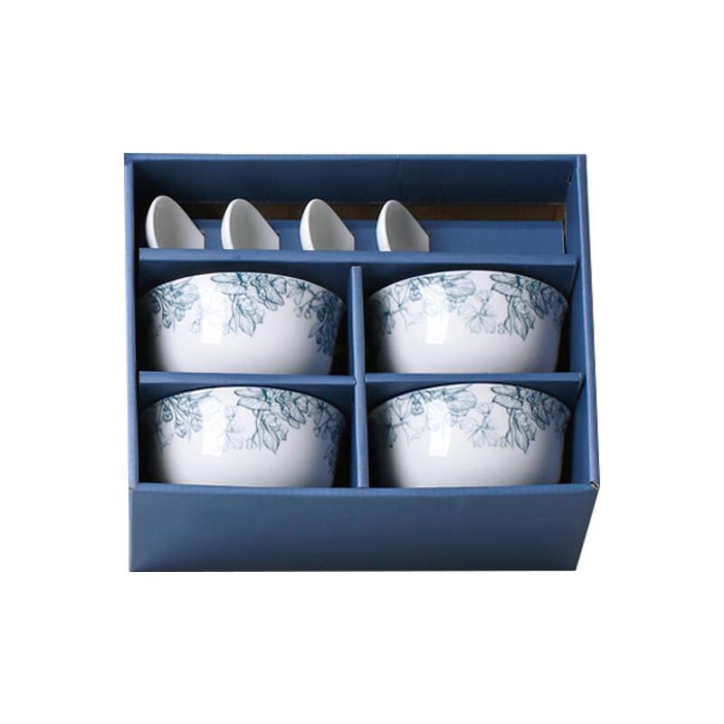 ZIPOYA Chinese Ceramic 8-Piece Dinnerware Gift Set