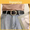 Stylish Korean Fashion Women's Waist Belt With Elegant Gold Buckle For Casual Denim