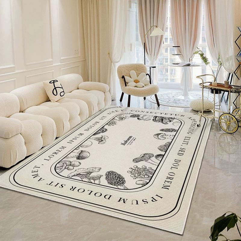 modern simple crystal velvet large carpet living room sofa coffee table Light luxury large area bedroom non-slip carpet