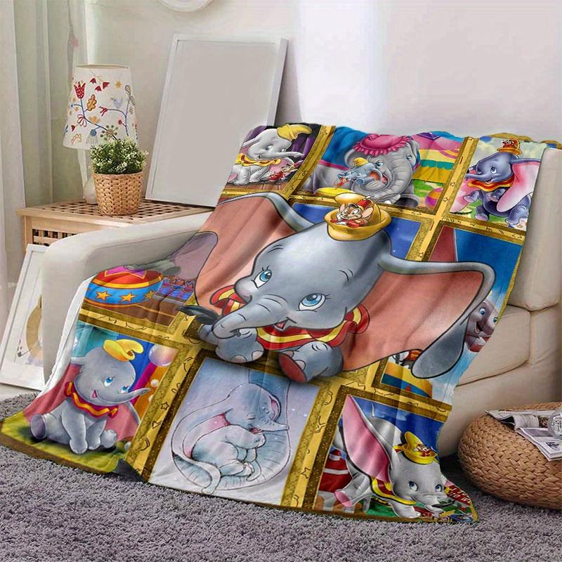 1pc. Disney Dumbo Elephant Circus Scene Throw Blanket, Home Office Outdoor Gift for Kids Adults, Soft Warm Plush Microfiber Blankets, 50x60 Inches