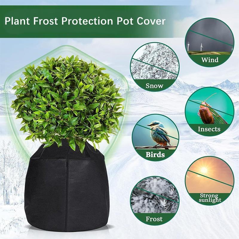 Zimowy Pokrowiec na Rośliny Worki Ochronne przed Mrozem Zewnętrzny Ogród Krzewy Drzewa Rośliny w Doniczkach Ochrona Tkanina Oxford Przeciwmrozowy Ciepły Pokrowiec