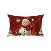 Christmas Atmosphere Pillow Cover Santa Claus Home Snow Scene Print Sofa Bedside Decoration Cushion Cover