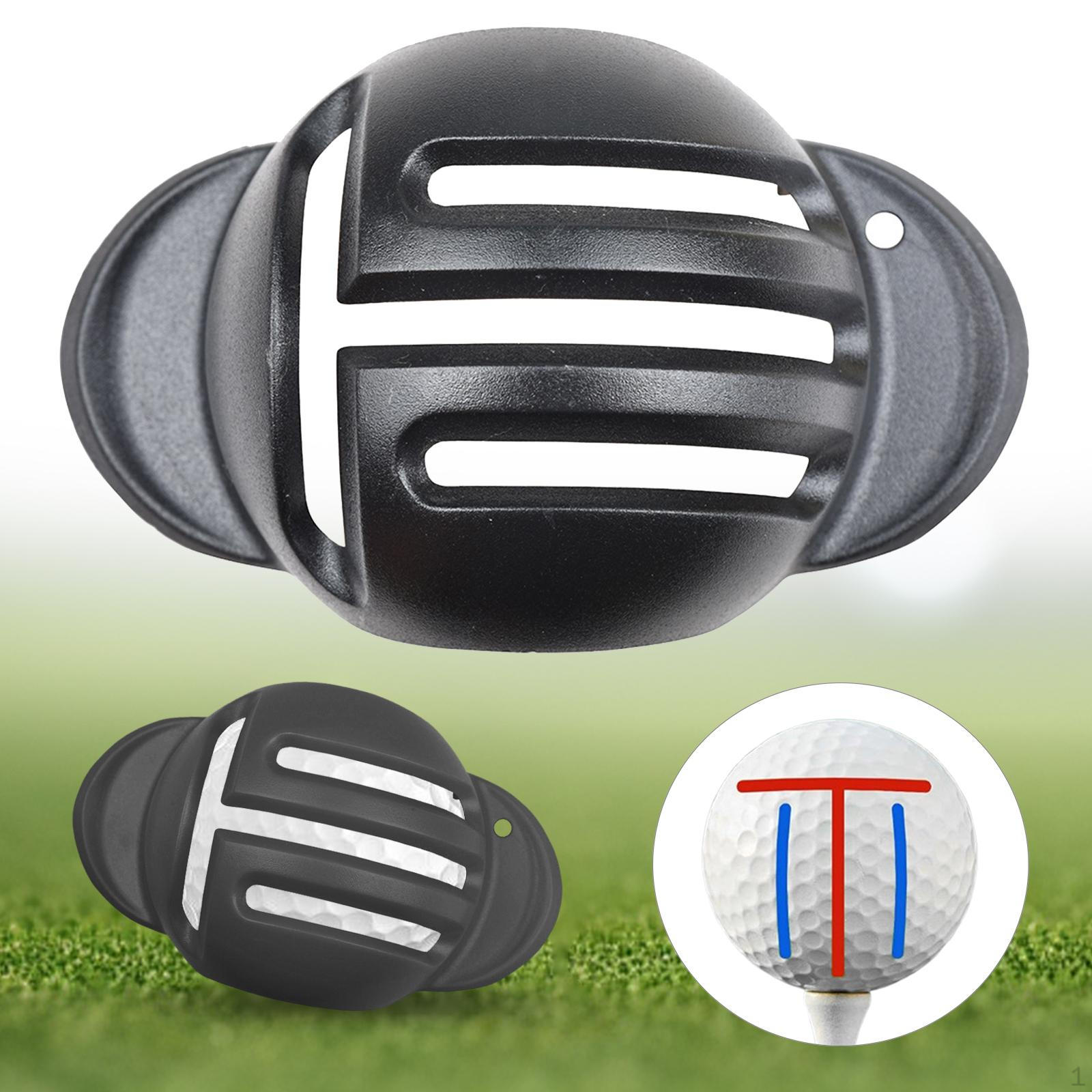 

Идентификатор мяча для гольфа Т-образный маркер-шаблон Тренировочные аксессуары для гольфистов чёрный