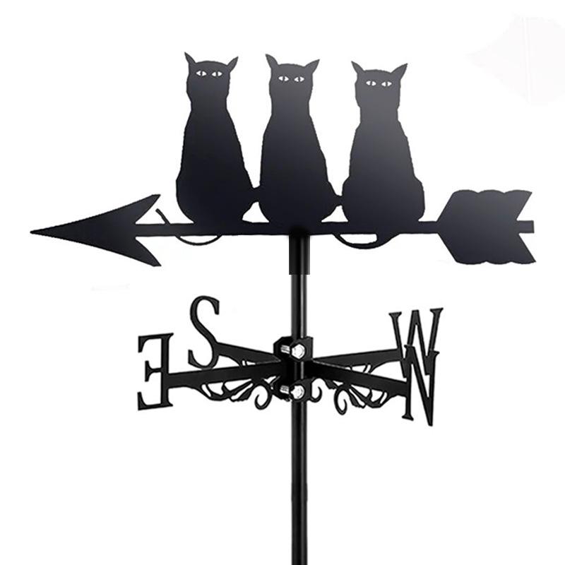 Художественный железный флюгер для крыши или сада - Креативное семейное квадратное украшение