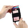 Portable Aluminium Alloy RFID Card Holder Credit Card Box Case Organizer with Elastic Band