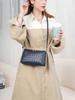 Borsa a spalla intrecciata a mano in pelle di pecora Baodiejia - Stile coreano alla moda, Classica borsa messenger versatile