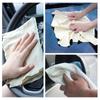 60x90cm Natural Suede Car Cleaning Cloth Genuine Leather Wash Suede Absorbent Quick-drying Towel Striped Cotton