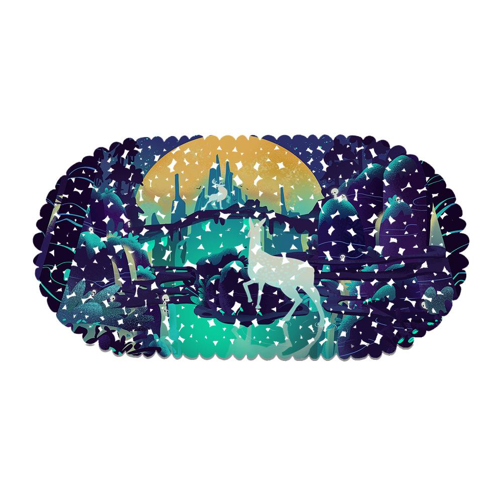Light And Shadow Elk Picture Balcony Bathroom Mat Hydrophobic Non-Slip Door Mat Swimming Pool Public Places Non-Slip Floor Mat