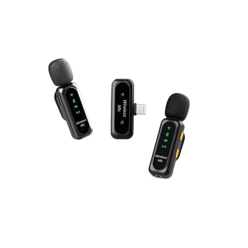 Wireless Lavalier Microphone with Digital Display & Charging Case for Live Streaming and Noise Reduction