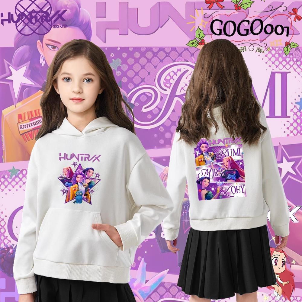

2025 New Girls Children s Clothing Hoodie Fashion All-match Style Anime Cartoon Printing Clothing Cute Popular Style Tops 110