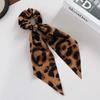 Leopard Print Bow Ribbon Large Scrunchies High Elastic Hair Ties for Women Ponytail Holder Hot Selling Daily