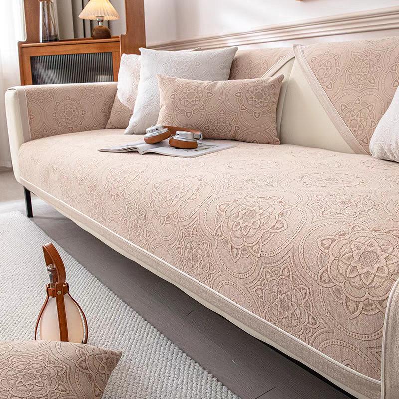 Chenille Sofa Cushion Simple European Style Anti-Slip Cushion Four Seasons European Style Sofa Cover