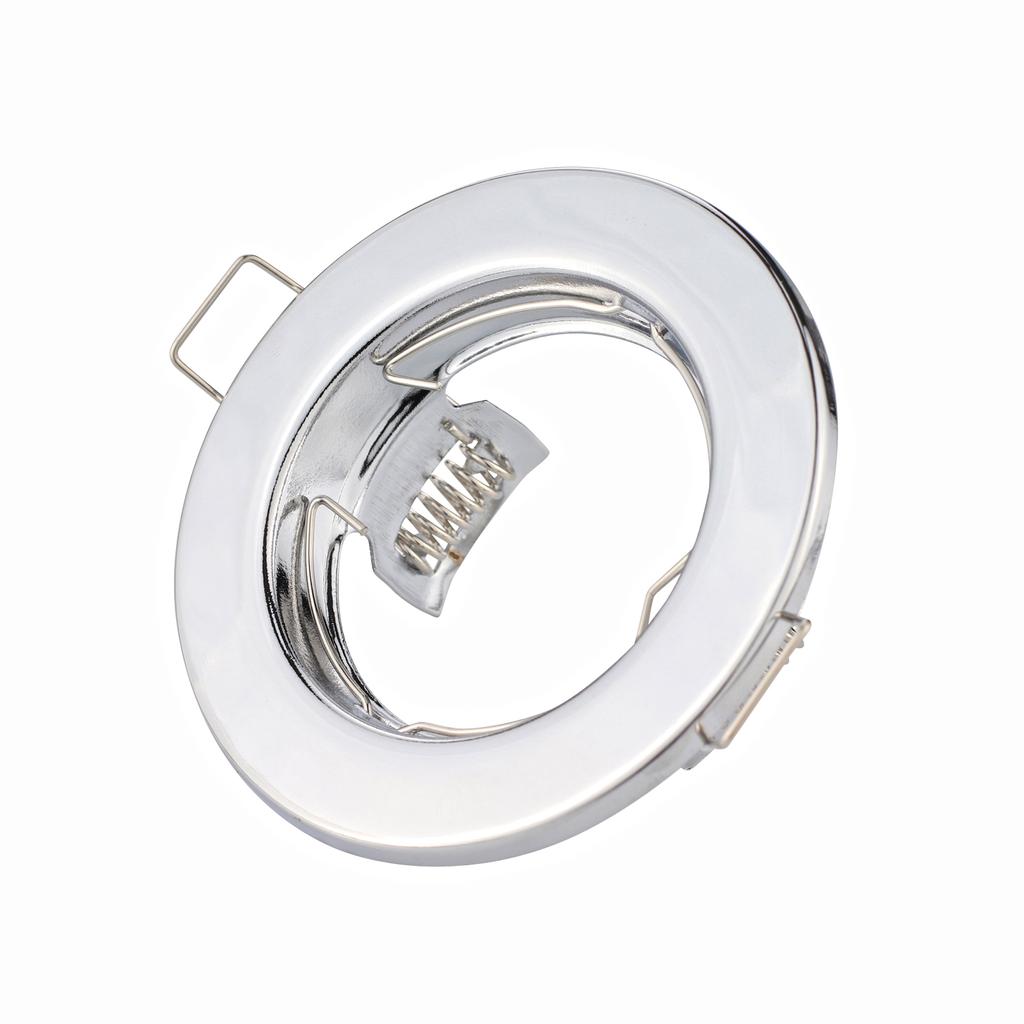10 stk Rund LED Innfelt Takdownlight Utsparing55MM Monteringsramme GU10 Halogen Lampeholder Sokkel Spotbelysning Armatur
