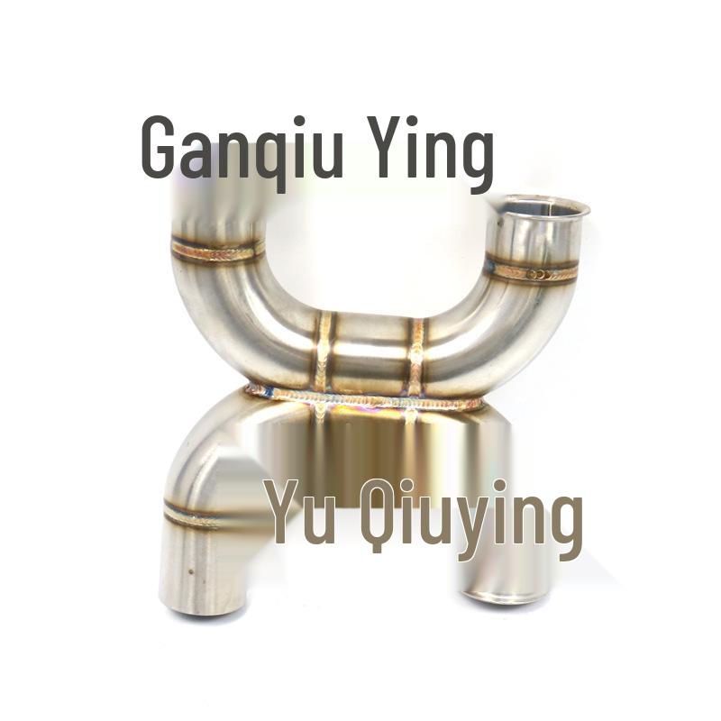 Compatible Exhaust Pipe for Triumph BOBBER Retro Modification - 51mm Low-Mount Mid-Section Sound Wave Design