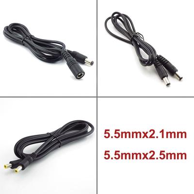 12-V-Gleichstrom-Verlängerungskabel, 5,5 mm, 2,1 mm Stecker, Buchse auf Stecker, 5,5 x 2,5, Stecker auf Stecker, Adapterkabel für CCTV-Kamera-Lichtleiste