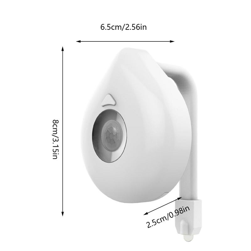 Color Changing Toilet Light Bathroom LED Toilet Bowl Light Smart Toilet Light Battery Powered Light For Home Apartment Hotel