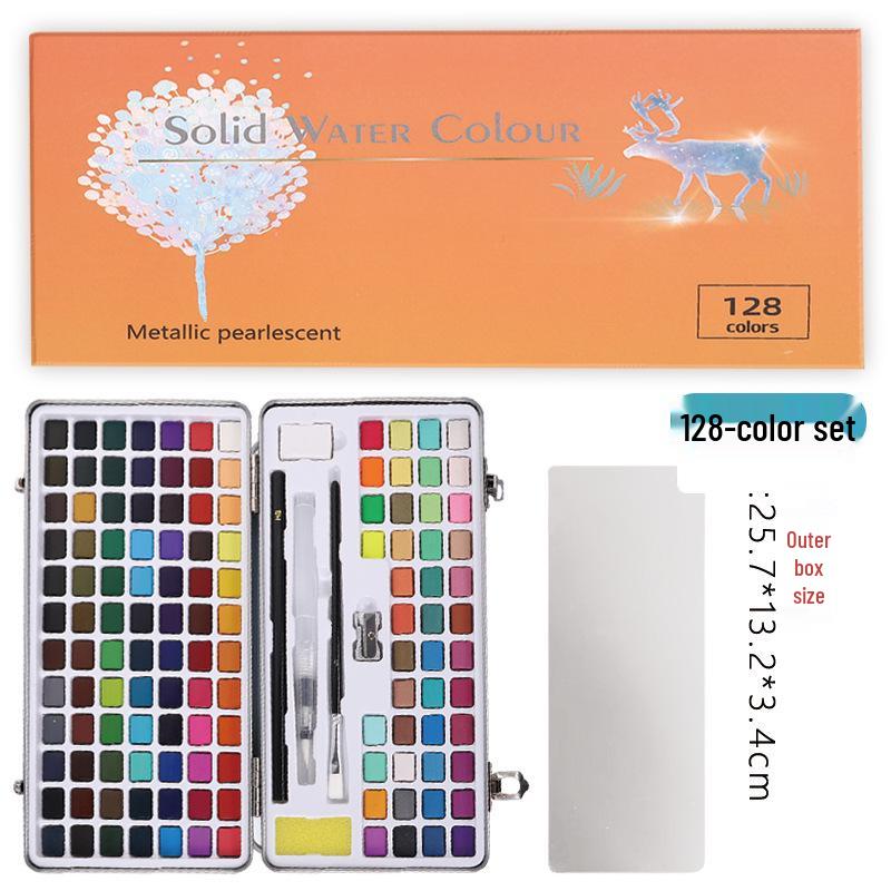 Boite en étain: Set de Peinture Aquarelle Portable 100 Couleurs pour Enfants DIY Nail Art & Peinture