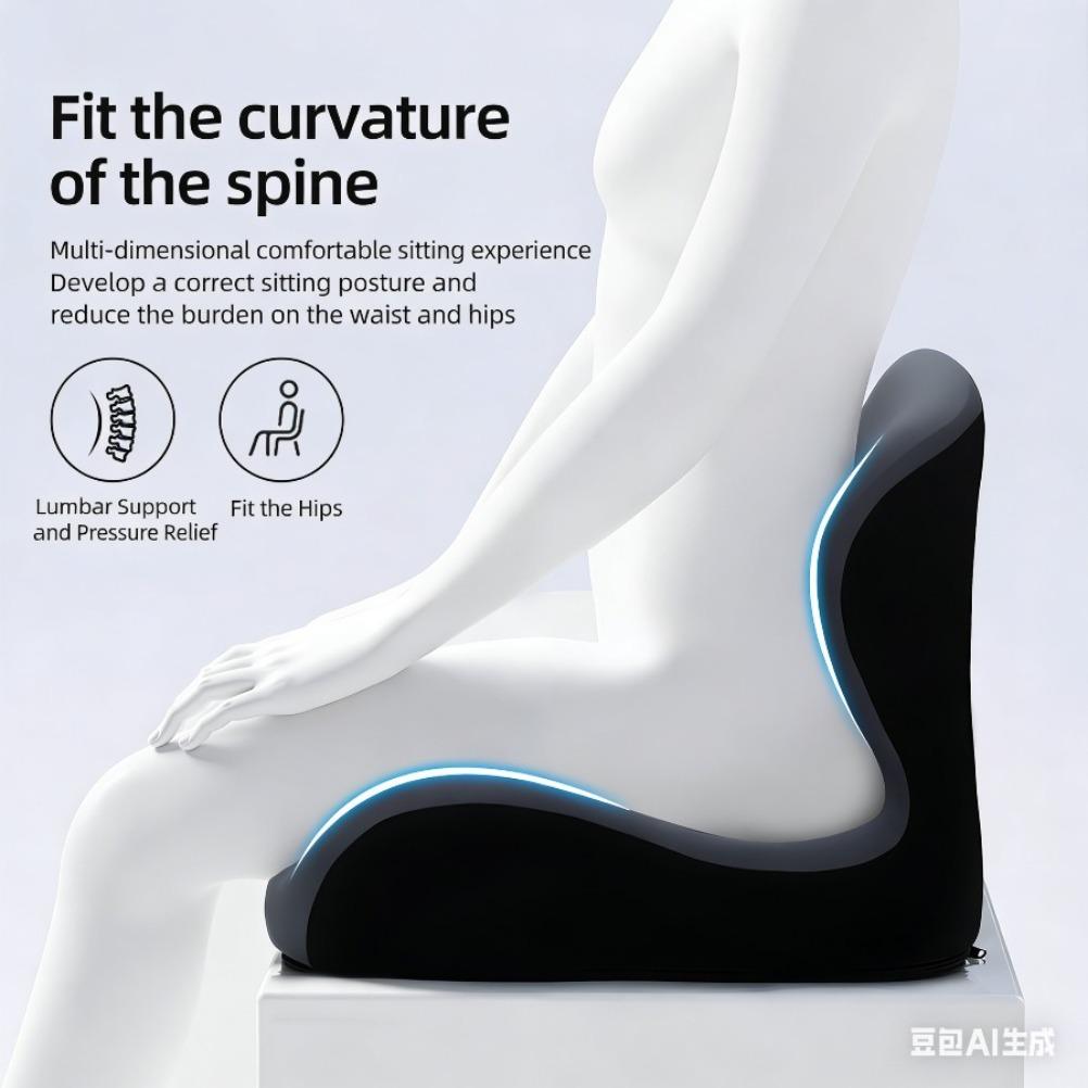 Memory Cotton Office Seat Integrated Pad Tatami Fart Mat Car Cushion Lazy Chair Student Integrated Cushion Seat Cushion