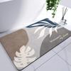 Diatomite Leaf Bath Mat Foot Mat Non-slip Bathroom Rug Absorbent Bath Carpet Quick Drying Shower Toilet Bathtub Doormat Washable