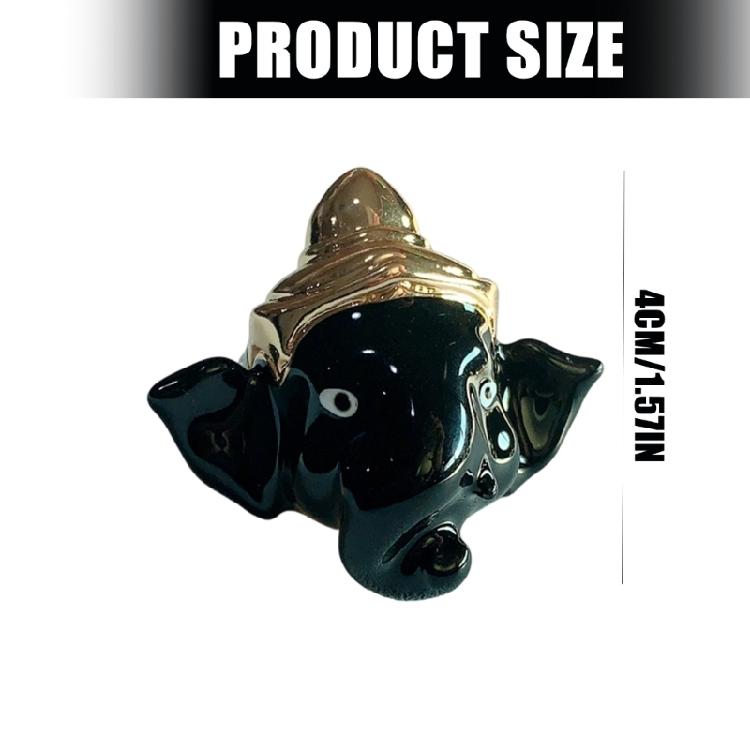 Einzigartiger Emaille-Tropfenring Verspieltes Elefanten-Ferkel-Design Goldfarbener Schmuck Metallische Textur für Modebegeisterte