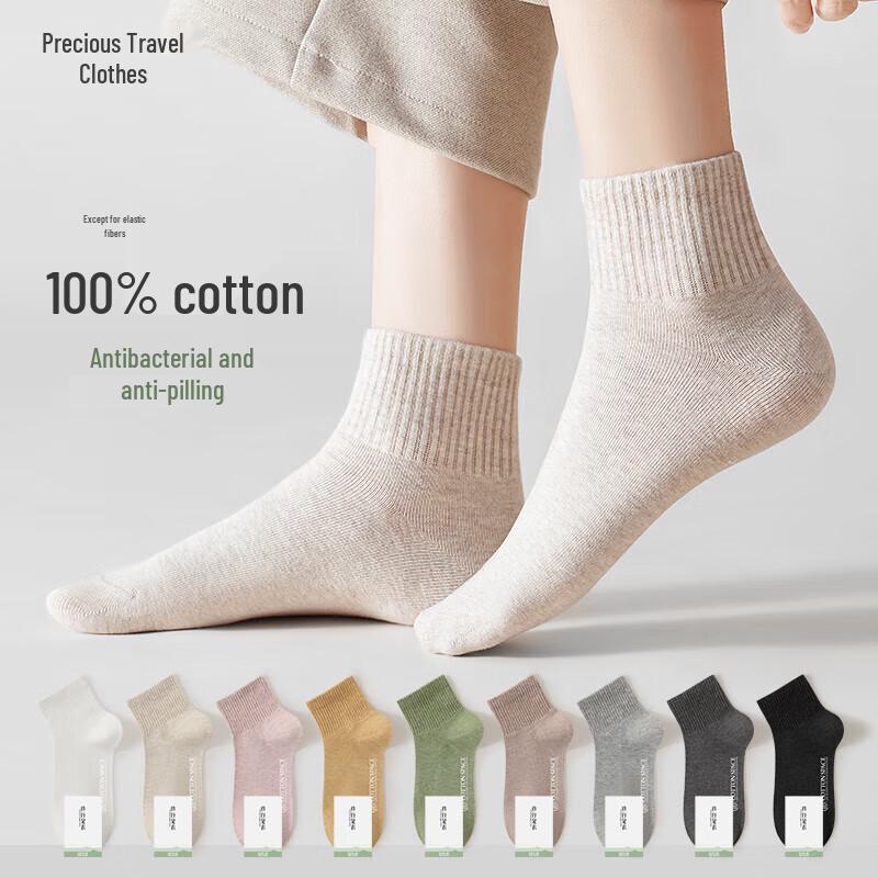 Women s 100% Cotton Anti-Odor Ankle Socks One Size