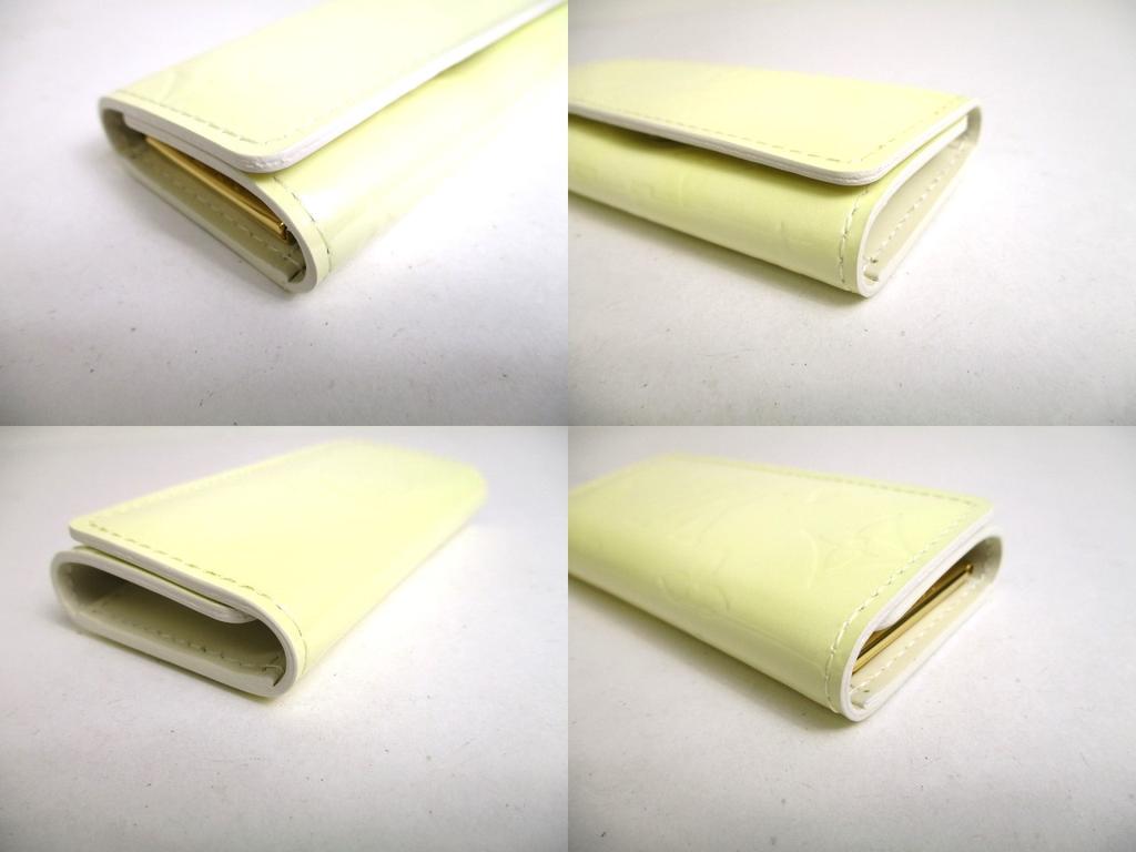 Authentischer LOUIS VUITTON Vernis Perlmutt Weiß Lackleder Multicles 4 Bilder Schlüsselanhänger #a411 Vom Verkäufer überholt