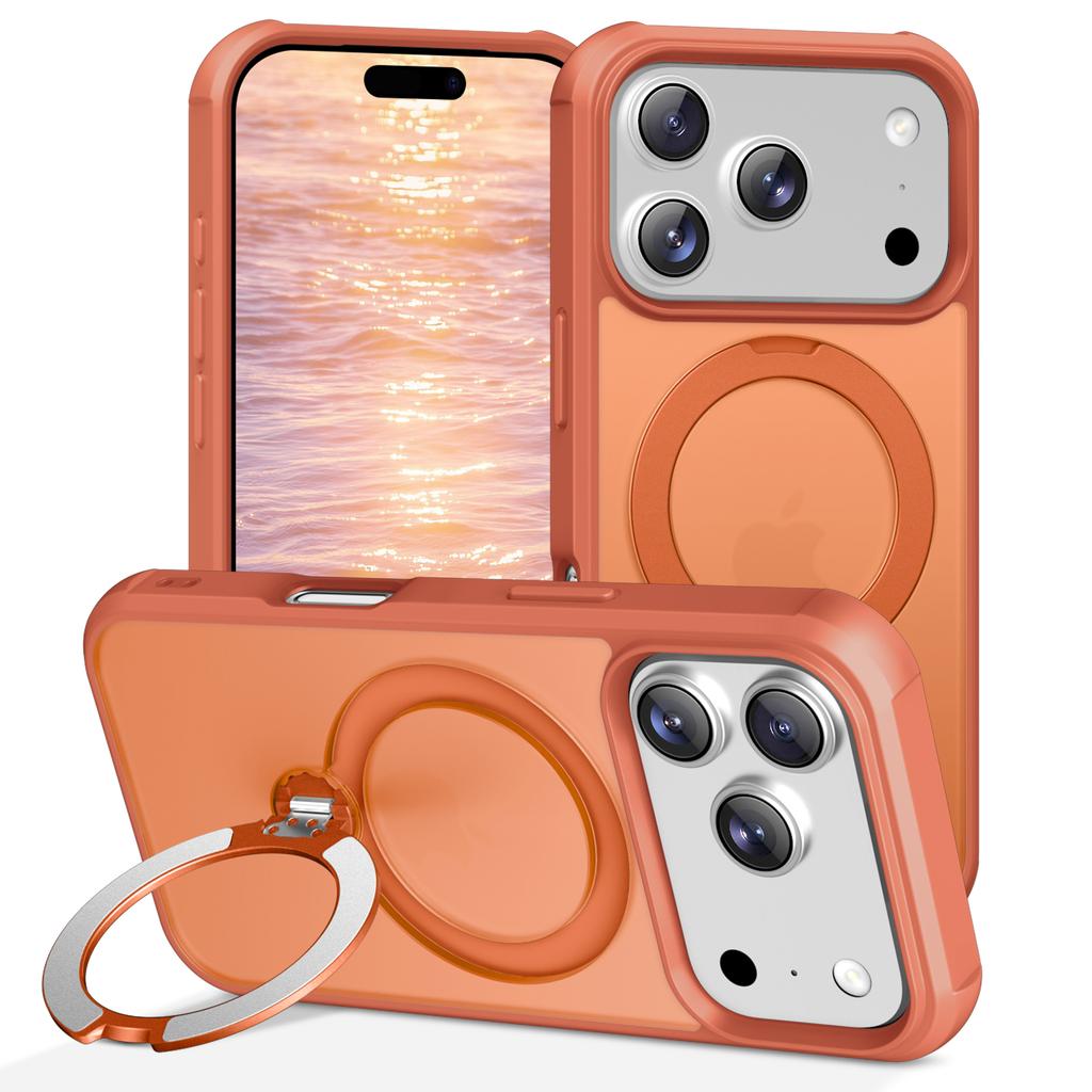 For iPhone 17 Magnetic Case PC + TPU Protective Phone Back Cover (No PET Film)