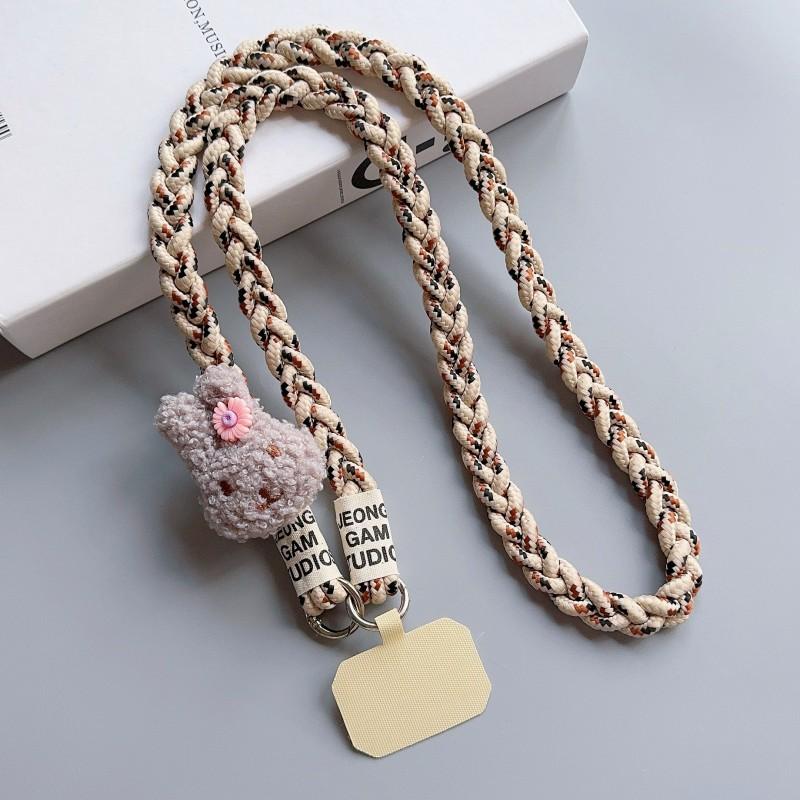 Outdoor Mountaineering Mobile Phone Lanyard Women's Belts Woven Hanging Ornaments Anti Loss Lanyards Neck Strap