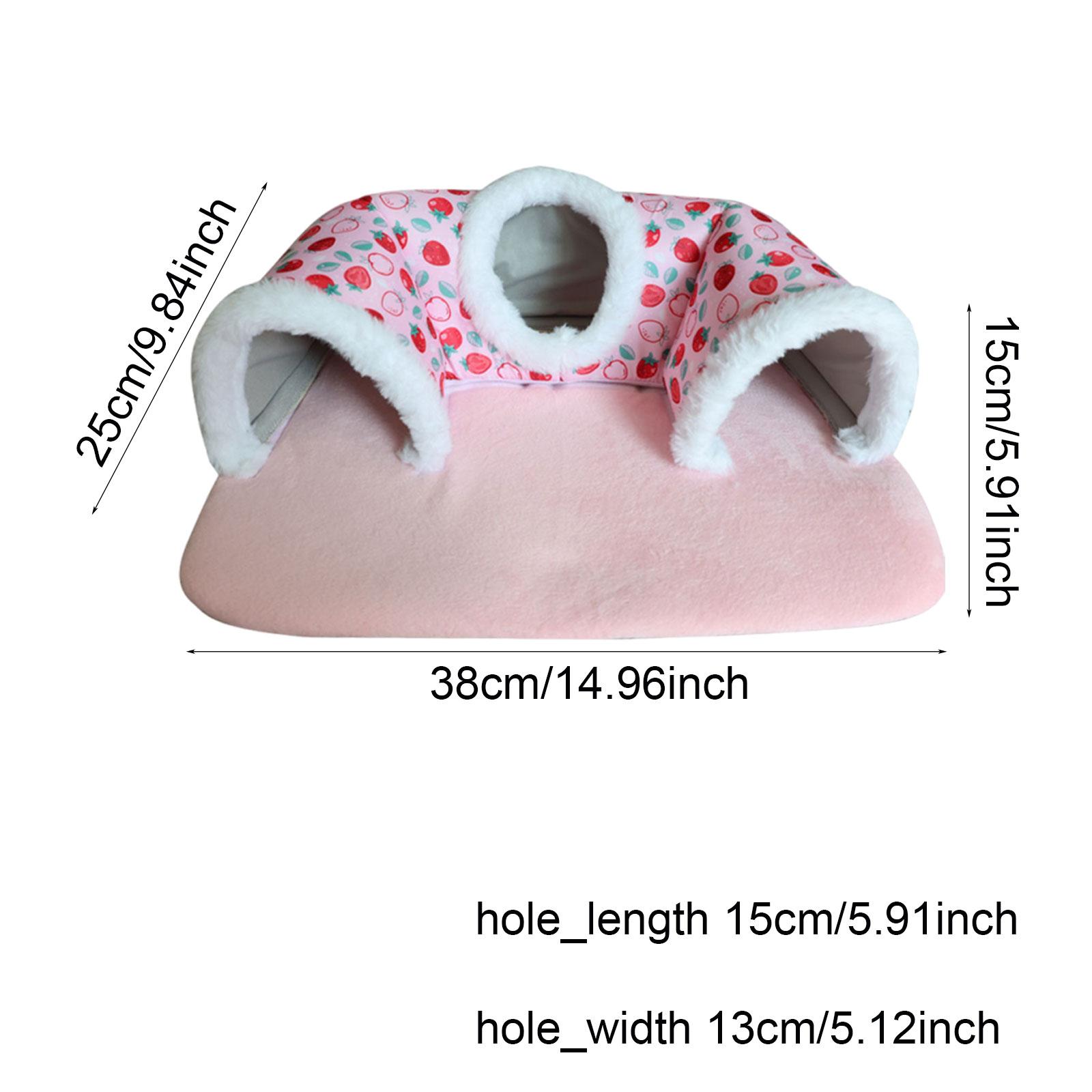

Guinea Pig Hideout Tunnel Removable Small Animal Tunnel Toy Winter Warm House for Hamster Chinchilla Bunny Hedgehogs розовый