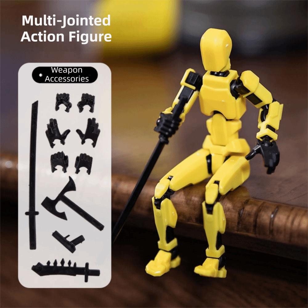 Multi Joint Mobile Action Figure Handheld Toy Movable Doll Multi-Jointed Robot  Collectible Display