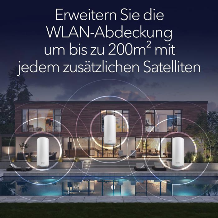 Routeur Wi-Fi - NETGEAR - Orbi 870 RBE870 - Wi-Fi 7 - 10GbE - Maillage jusqu'à 3000 pieds carrés