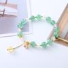 Natural Green Strawberry Crystal Bracelet Flower Pendant Ornament Bangles Women Fashion Jewelry Accessories Gift