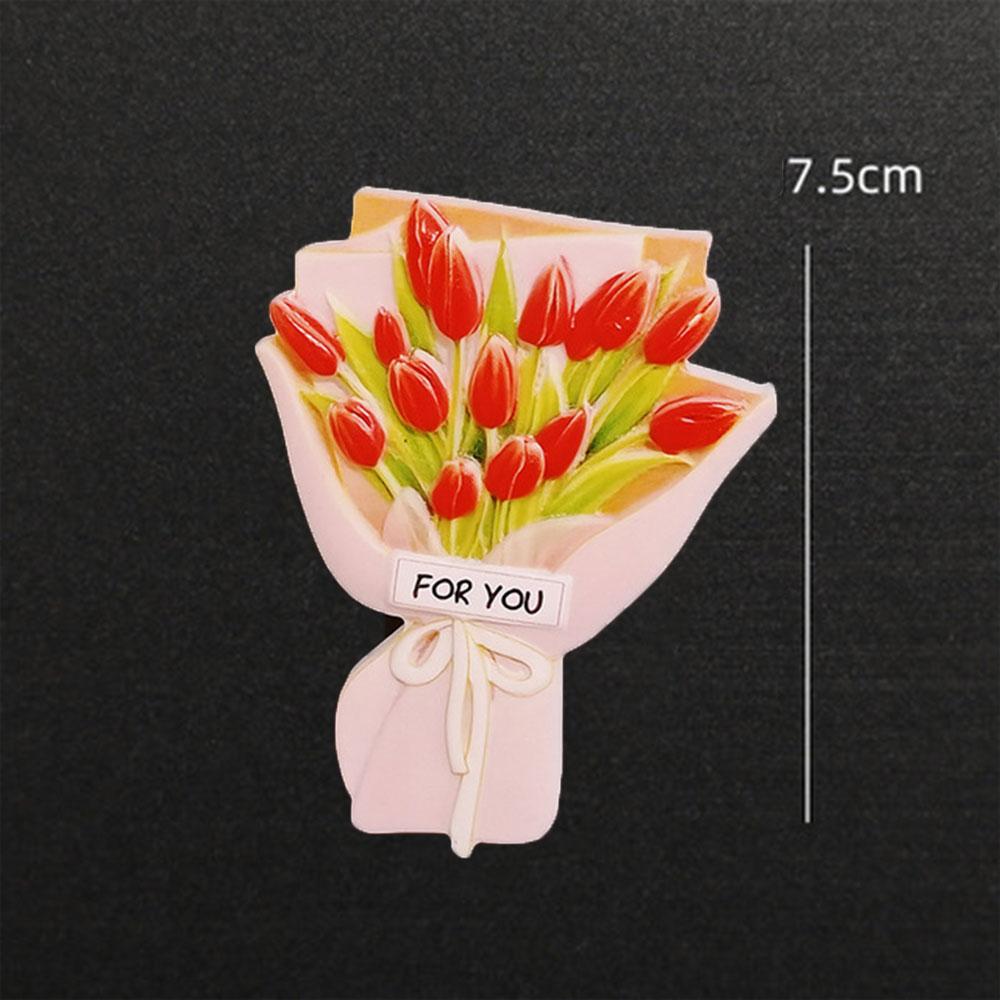 

Имитация подсолнуха роза цветок холодильник наклейка трехмерная простая смола магнитная кухня украшение подарок