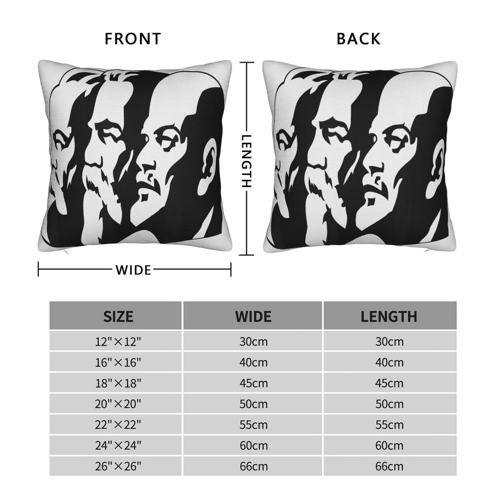 Karl Marx Engels And Lenin Pillow Cover Funny Pillow Case For Wedding Party Home Decor Soft Pillowcases Gift