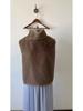 European & American Faux Mink Fur Vest: Women's Autumn/Winter Sleeveless Cape with Long Front & Short Back