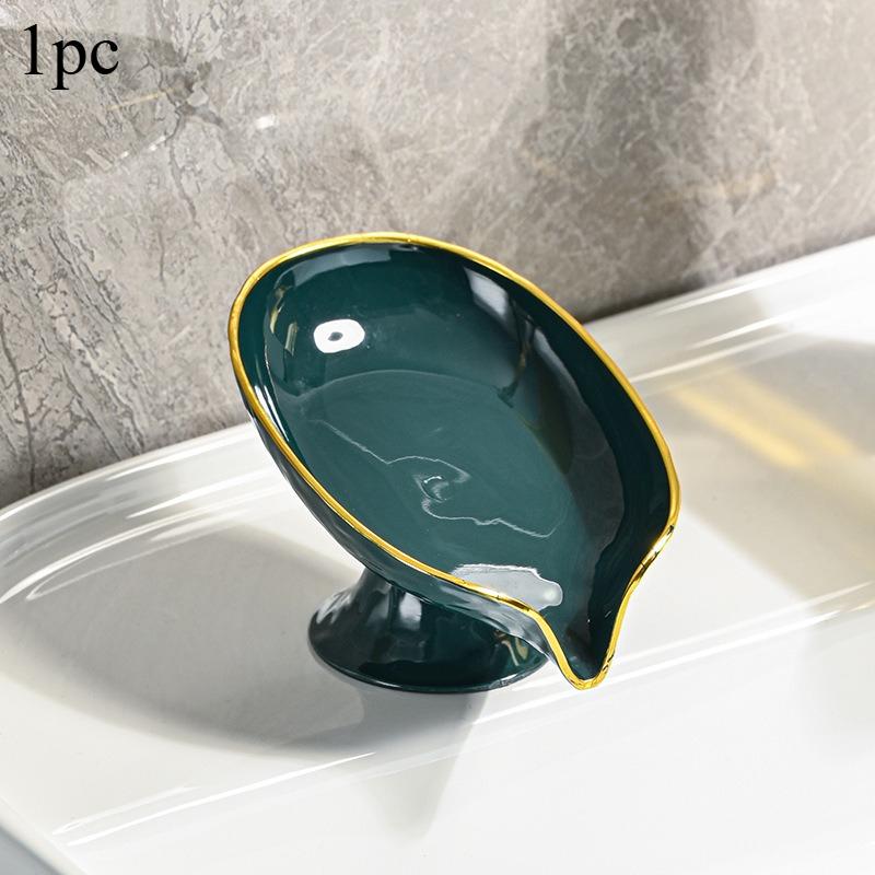 1pc Oval Soap Dish with Drainage Holes Durable Plastic Bathroom Organizer Storage Soap Dish Holder Home Bathroom Accessories
