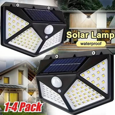 100 LED Solar Wall Lights Outdoor Solar Lamp Motion Sensor Solar Powered Sunlight Street Light for Garden Night Light
