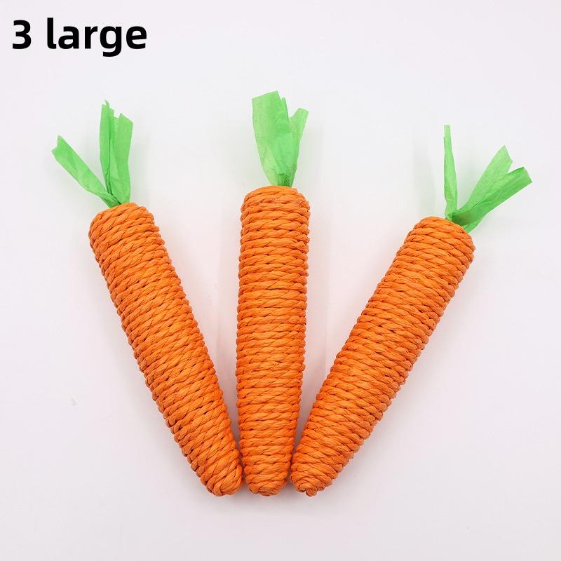 Katzenspielzeug mit Karottengeräuschen, Haustierprodukte, bissfest, Papierseil, Kratzspielzeug, saubere Zähne, interaktives Spiel, Katzenkarotten-Kauspielzeug für Katzen