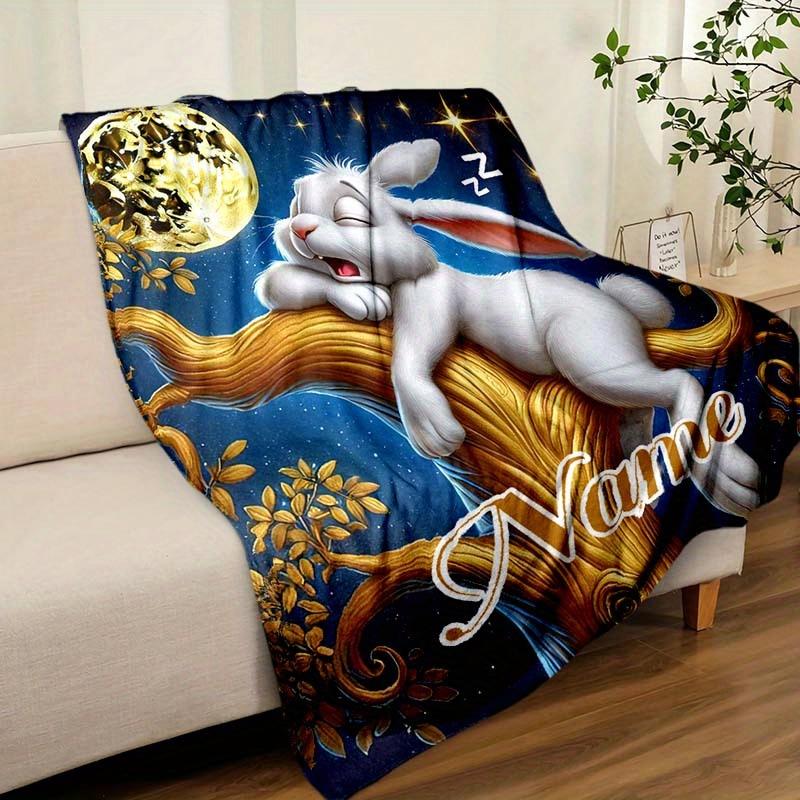 Good Night Sweet Dreams Bunny Customize Your Name Blanket Warm Comfortable And Soft Blankets Are Suitable For Home Lunch Break Blanket Office Sofa