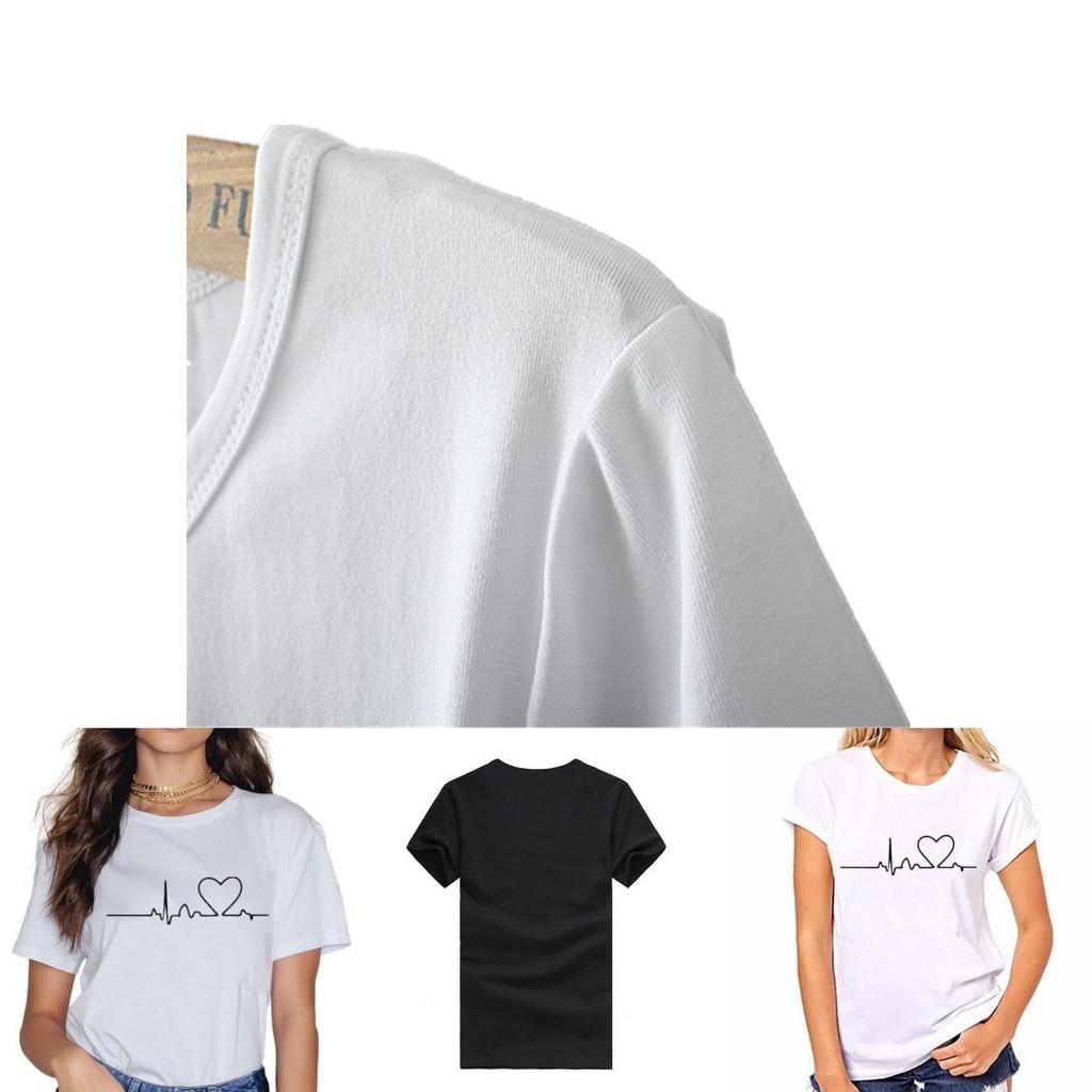 Comfortable Crew Neck Heart Print Blouse For Women In Soft Casual Fabric