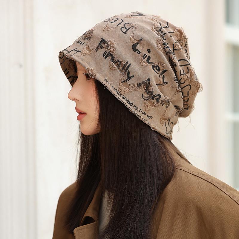 Casual Versatile Headgear, Big Head Circumference Showing Face, Small Pile Hat, Autumn Hat, Women's Outdoor Thermal Cover Hat