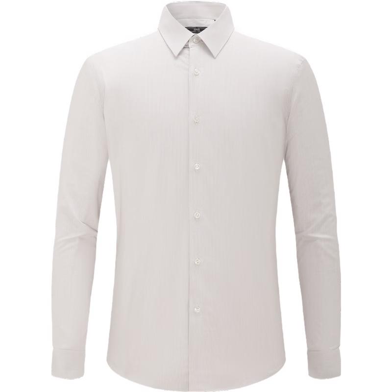 EMZ Erdos Men s Business Casual Silk Wool Blend Shirt L