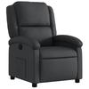 vidaXL Black Genuine Leather Reclining Armchair