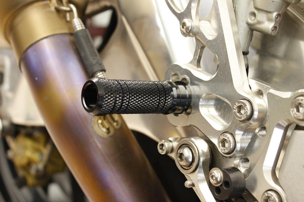 POSH FAITH Motorcycle Supplies Aluminum Machined Step Bar Knurling [Straight]