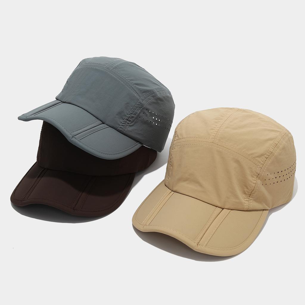 Summer New Simple Foldable Quick-drying Baseball Cap Men's and Women's Outdoor Sports Mountaineering Shading Breathable Cap