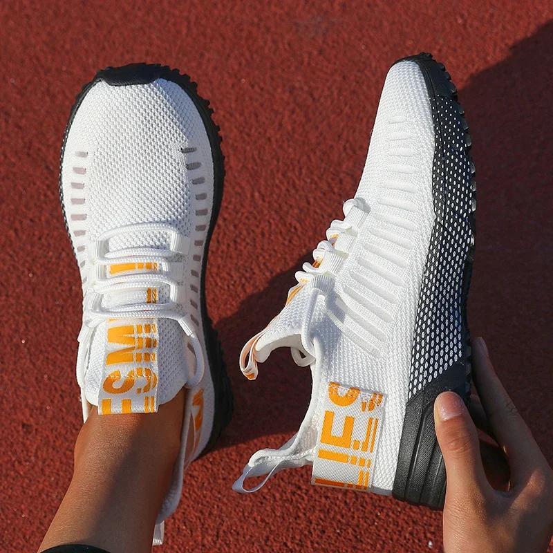 Sneakers Women Luxury Casual Tennis Fashionable Breathable Knitted Walking Shoes Black Anti Slip Lace Up Women'S Running Shoes